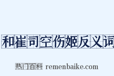 和崔司空伤姬反义词是什么意思的图片